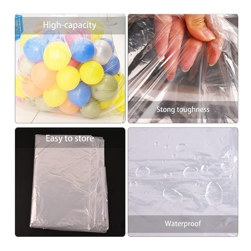  Large Balloon Bags for Transport, Balloon Transport Bags, 2 Pcs  98 X 59 Inches Thick Plastic Balloon Drop Bags Clear Giant Balloon Storage  Bags for Birthday, Party Baby Shower, Party Supplies 