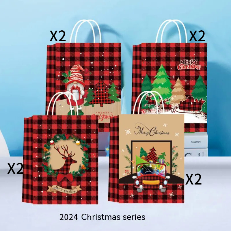 Christmas Gift Bags With Tissue Paper Merry Christmas - Temu