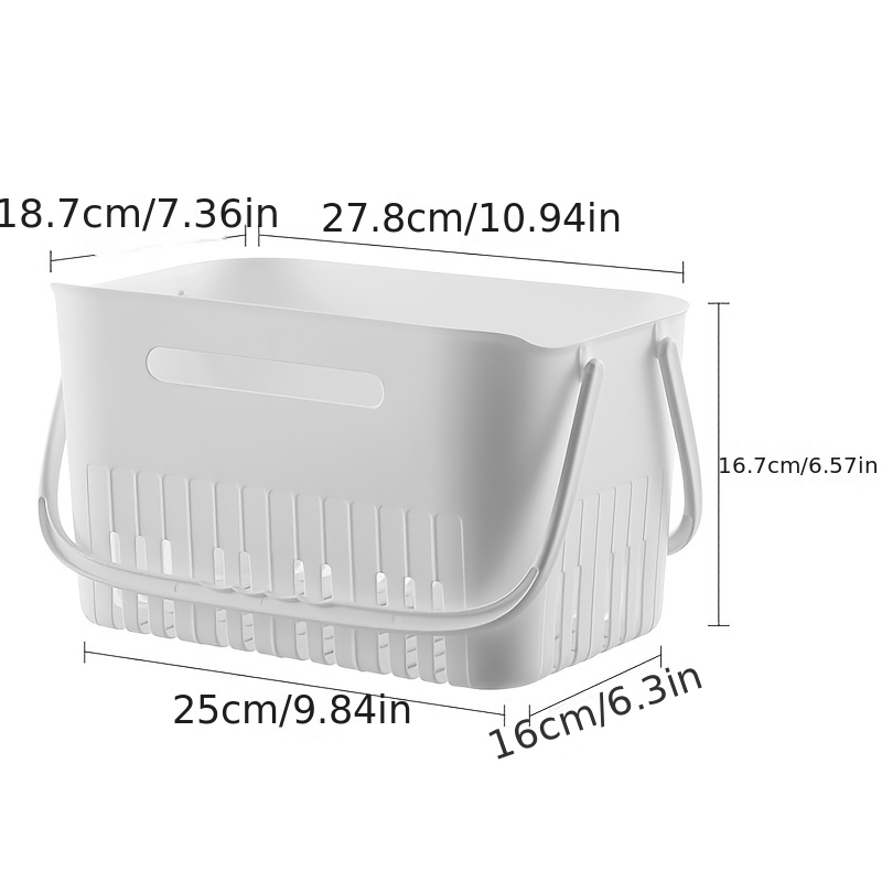 Plastic Portable Bath Basket Shower Supplies Storage And - Temu