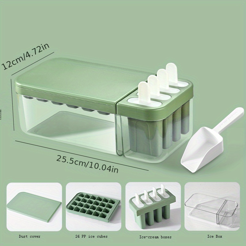 Ice Cube Molds Popsicle Ice Cream Mold Dual-use Ice Box With Ice Shovel