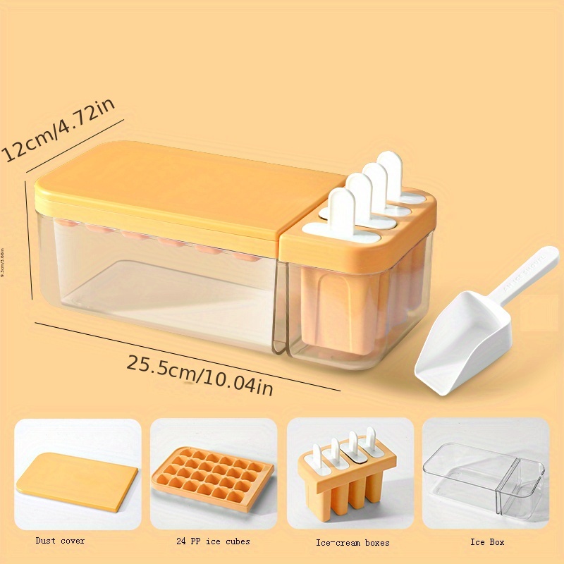 Ice Cube Molds Popsicle Ice Cream Mold Dual-use Ice Box With Ice Shovel