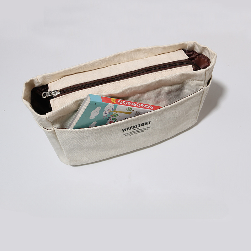 Canvas Insert Organizer Purse Tidy Travel Cosmetic Pocket Bag