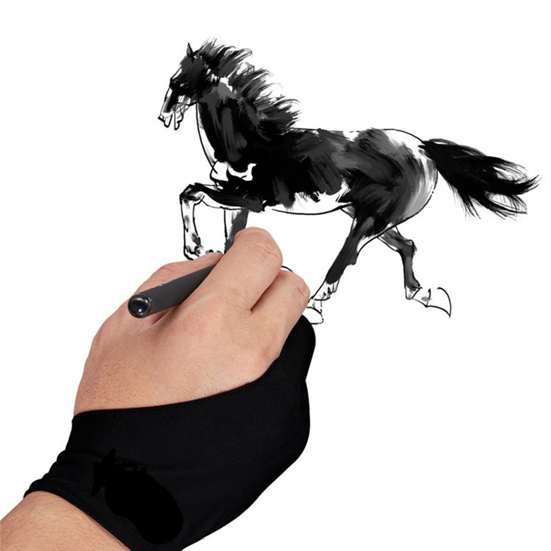 Black Digital Drawing Glove Palm Rejection Glove for Graphics