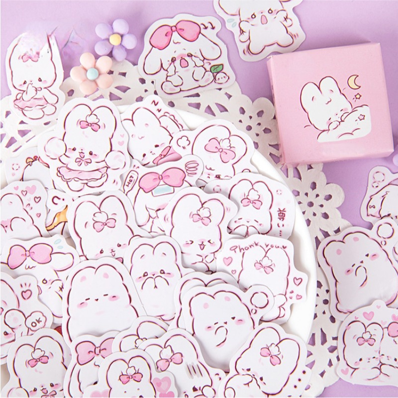 Kawaii Rabbit Little Pearl Fragrant Decorative 3d Stickers - Temu