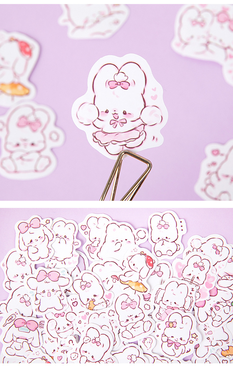 Kawaii Rabbit Little Pearl Fragrant Decorative 3d Stickers - Temu