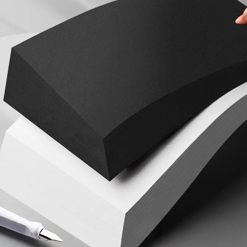 Rectangular Thickened Hard Card Paper White Black A4 8k - Temu
