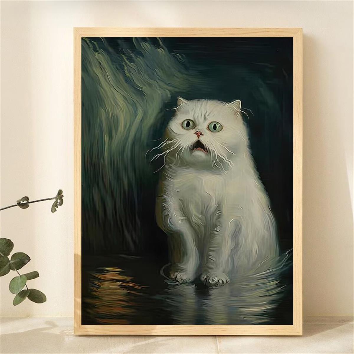 Scaredy Cat Wall Art, Canvas Prints, Framed Prints, Wall Peels