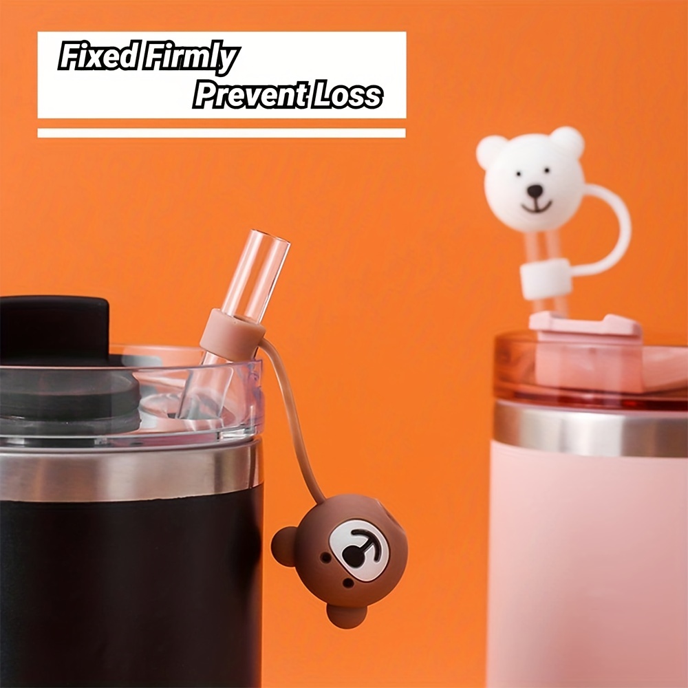 Bpa-free Soft Silicone Straw Covers For Stanley Tumblers - Cartoon Design  For Protection And Comfortable Drinking Experience - Temu