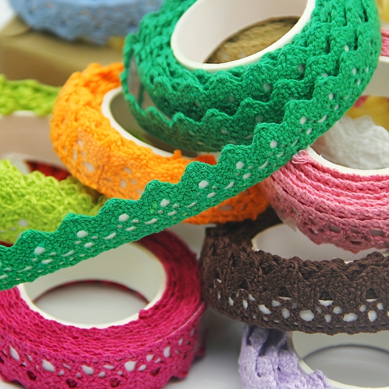 Korean Idyllic Lovely Pure Color Lace Hollowed Lace Tape - Temu