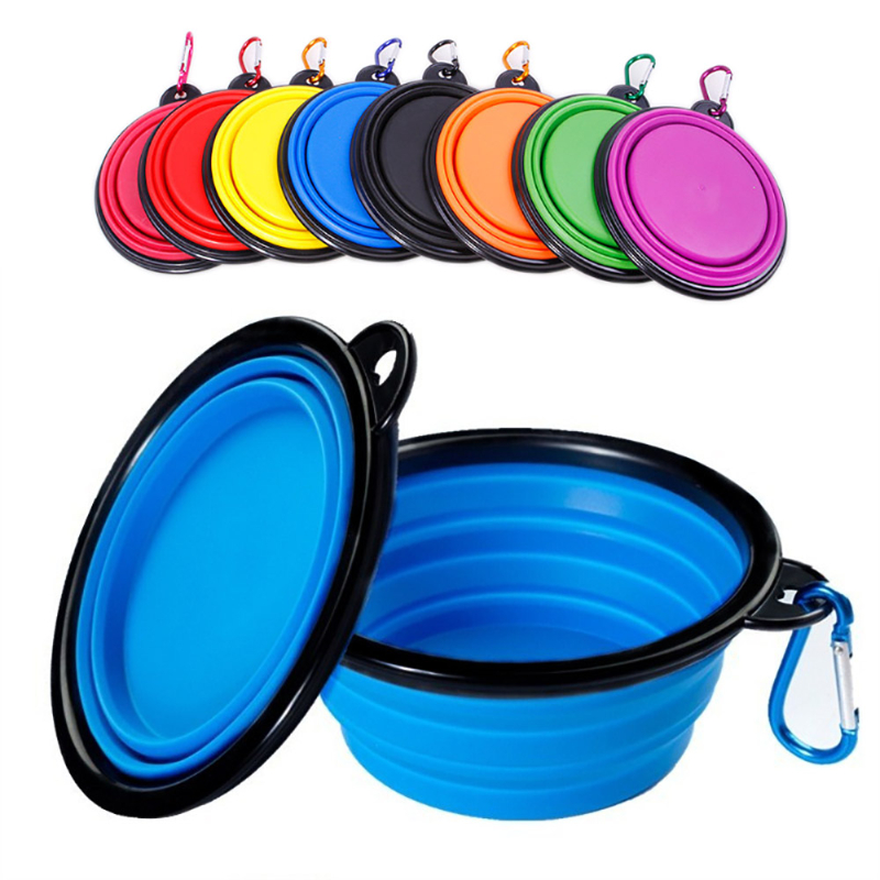 

350ml/1000ml Foldable Silicone Pet Bowl, Portable Puppy Food Container, Collapsible Feeder For Outdoor Camping, Dog Accessories