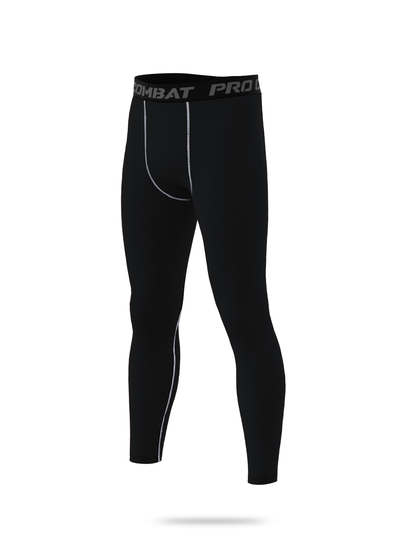 Men's Solid Sports Leggings Active High Stretch Breathable - Temu