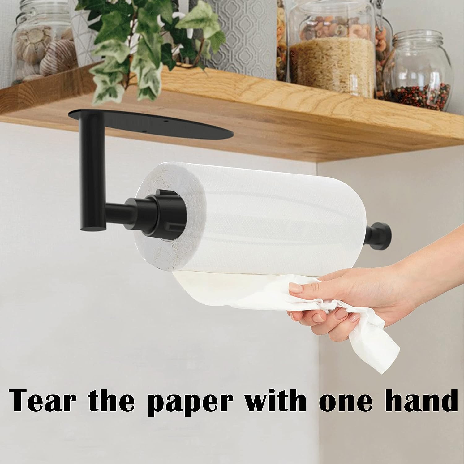 Paper Towel Holder Wall Mount Under Cabinet Adhesive Paper Towel Holder