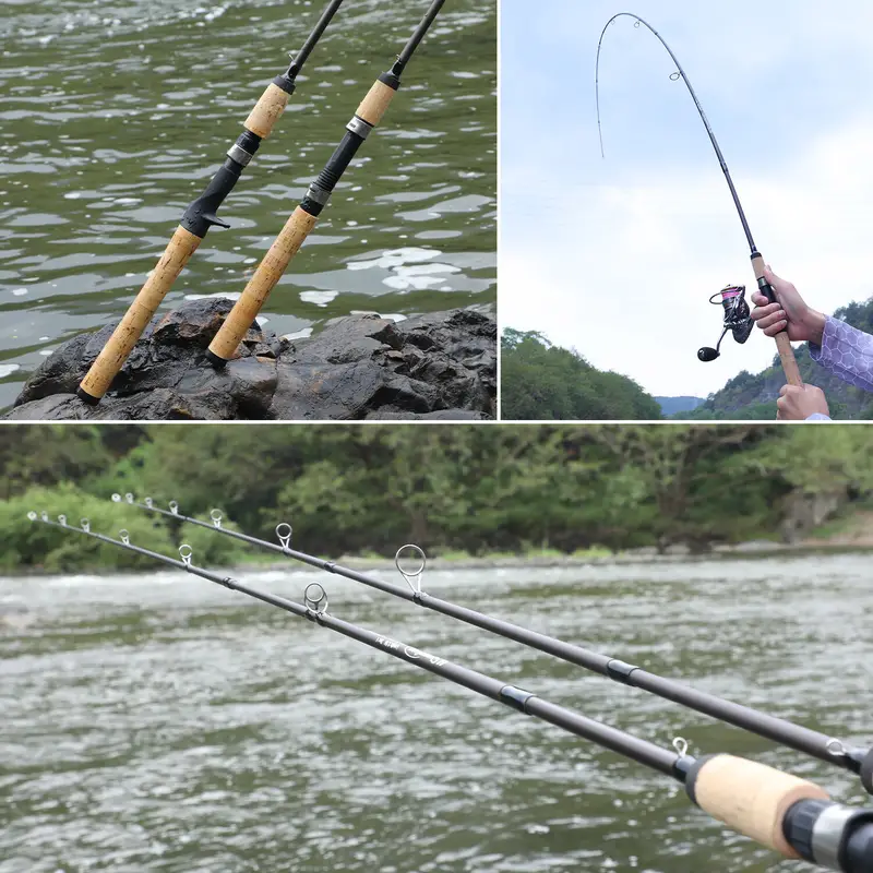 Sougayilang Long Handle Spinning/Casting Fishing Rod, 210cm (7'ft) Fishing  Rod, 0.91-2.72KG High Sensitivity Fishing Pole