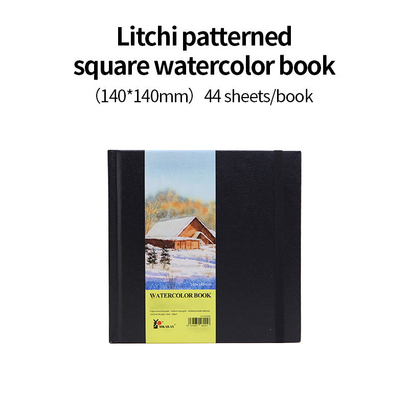 1pc, Square Watercolor Book Medium Coarse Grain 8.11oz Cotton Water Color  Paper For Student Artist Draw Art Supplies, School Supplies, Back To School