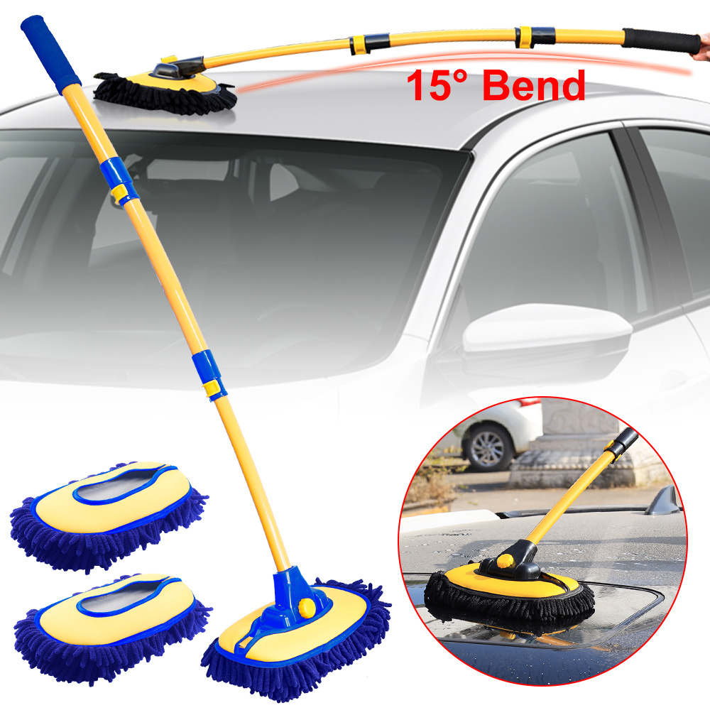 Car Cleaning Brush Car Wash Brush Telescoping Long Handle - Temu