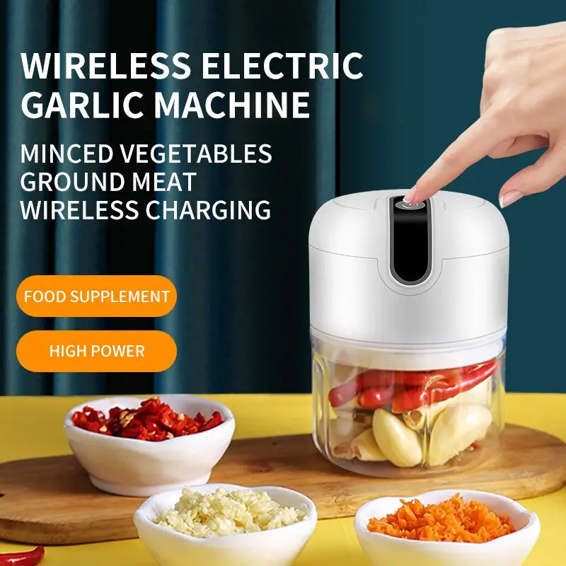 Electric Kitchen Chopper, Mini Onion Cutter, Garlic Press, Multi