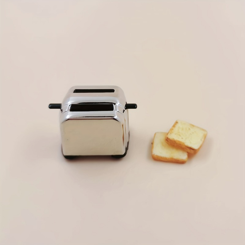 Miniature Dolls Kitchen Bread, Toast Toaster Miniature