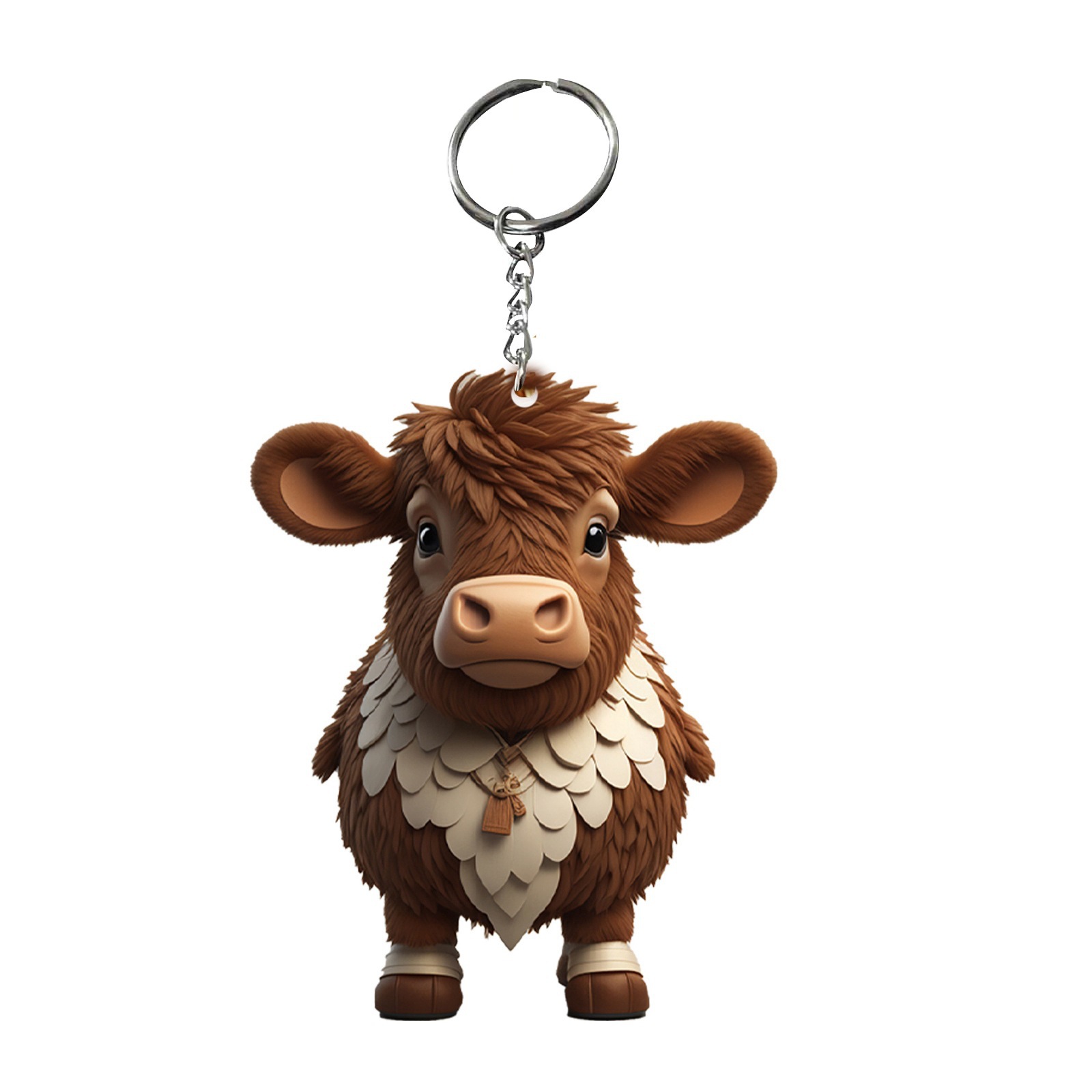 Baby Highland Cow Keychain