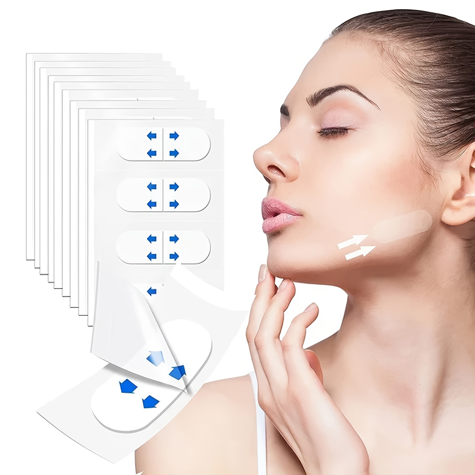 40 PCS Refill Tapes for Instant Face, Neck and Eye Lift Kit, Face Lift Tape  Face Lifting Patch, Invisible V-line Facelift Patch Tapes and Bands kit
