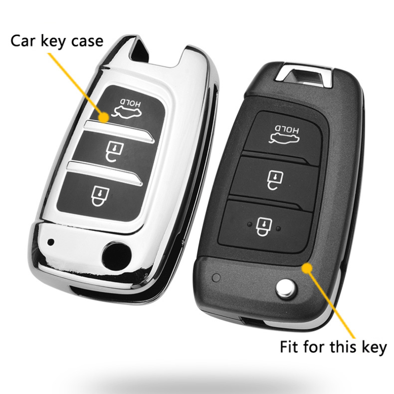 Kaufe TPU Schlüsselanhänger Shell Cover Case für Hyundai Creta I10 I20  Tucson Elantra Santa Fe 2016 2017 2018 Schlüsseletui