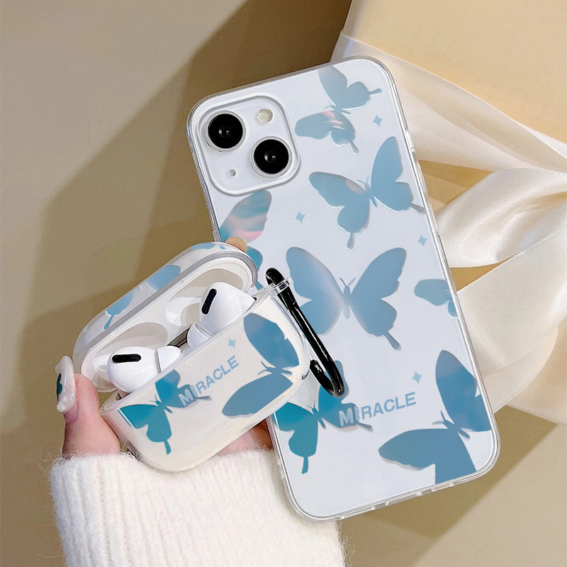 

1pc Case For Airpods Pro & 1pc Case Butterfly Graphic Phone Case For Iphone 11 14 13 12 Pro Max Xr Xs 7 8 6 Plus Mini, Airpods Pro (2nd Generation) Earphone Case Cht Luxury Silicone Cover