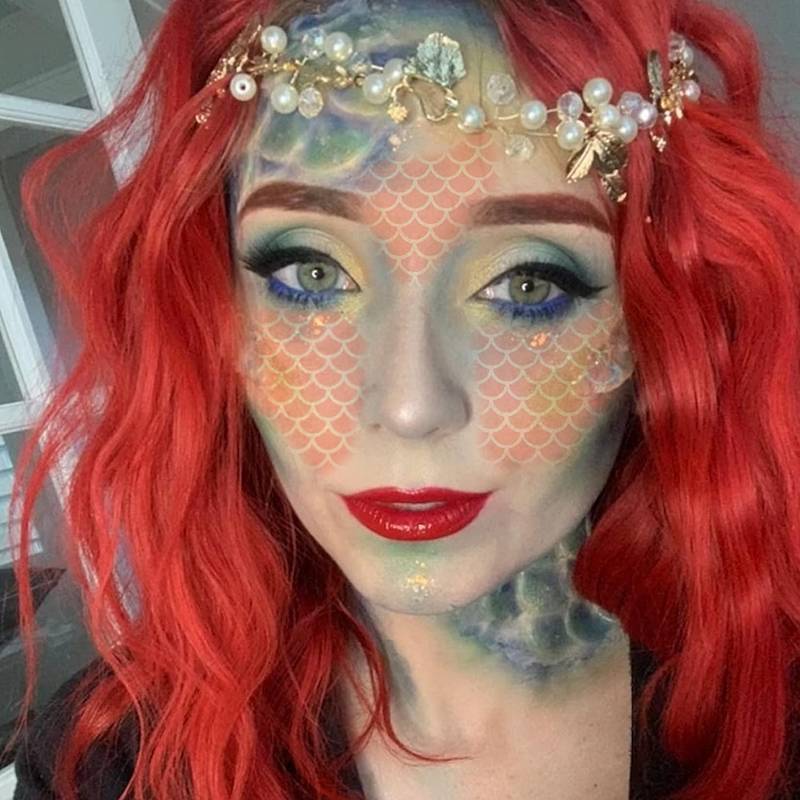 Reusable Scale Stencils For Face Body Painting Ymapinc Mermaid Makeup ...