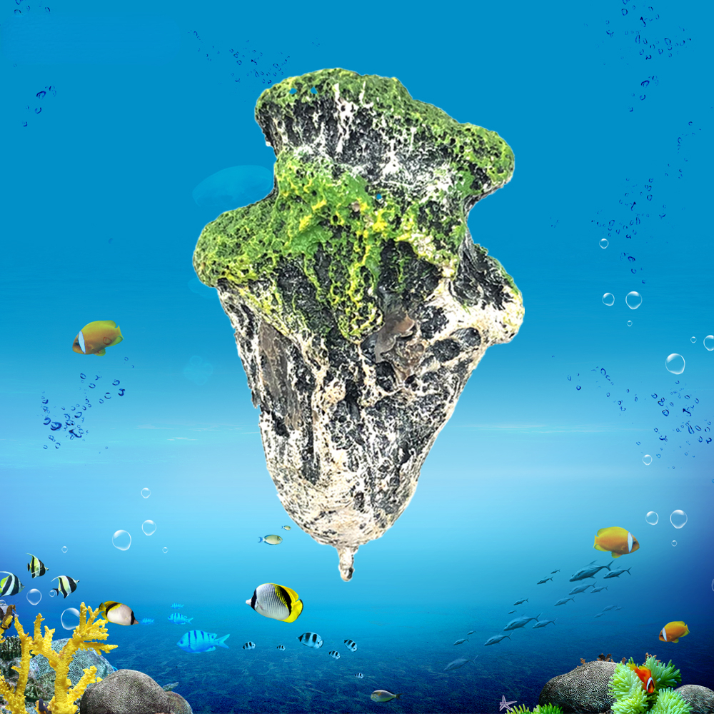 DECORATION AQUARIUM,M--Fausse pierre artificielle flottante suspendue pour  Aquarium, décoration pour Aquarium, pierre ponce flottant