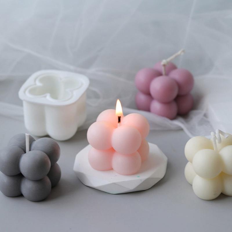 3d Bubble Cube Candle Silicone Mold Scented Candle Mold Soap - Temu