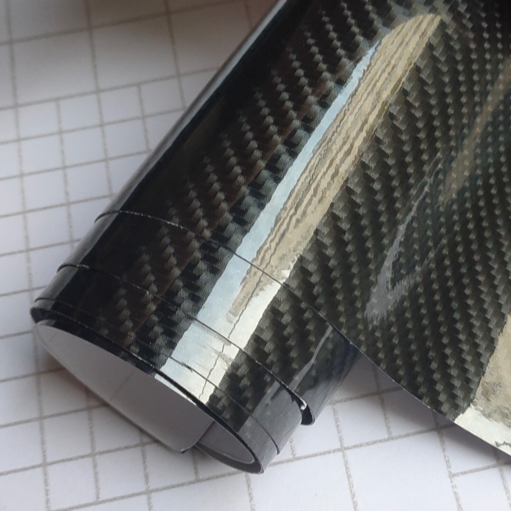 Acessórios para automóveis 5D Glossy Carbon Fiber Wrap Vinyl Film
