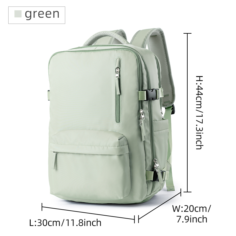 Backpack - shoe bag Open green white
