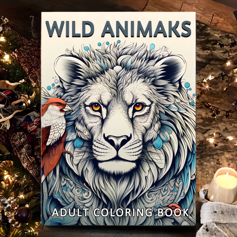 Wild Animal Coloring Book Decompression Coloring Book For - Temu