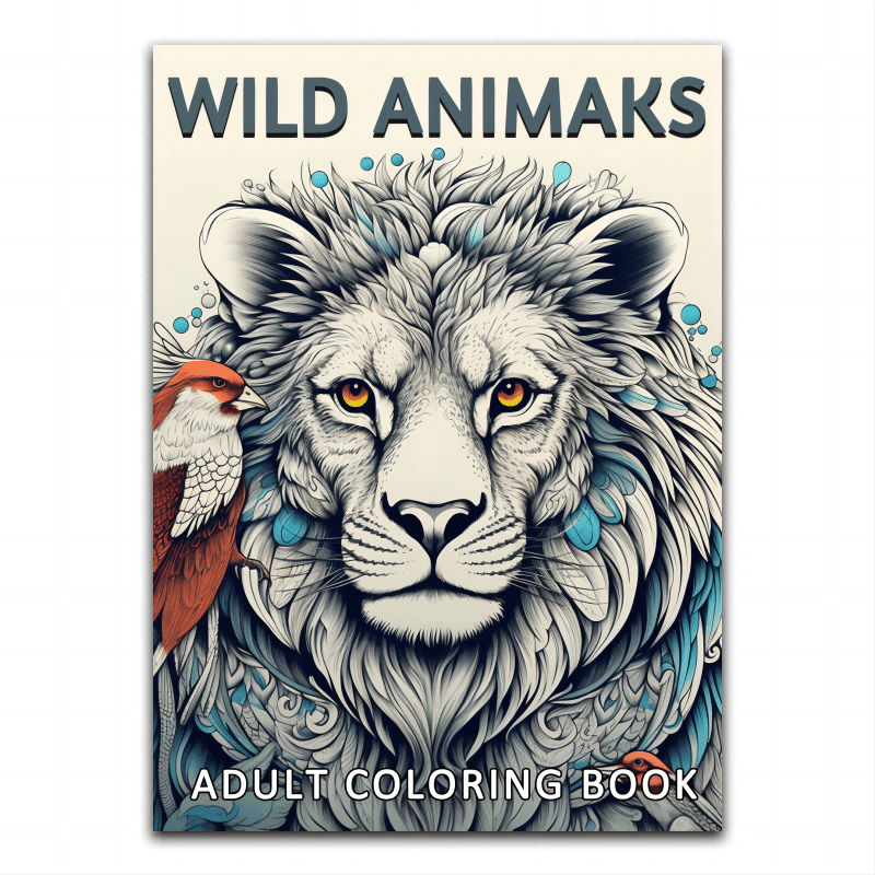 Wild Animal Coloring Book Decompression Coloring Book For - Temu