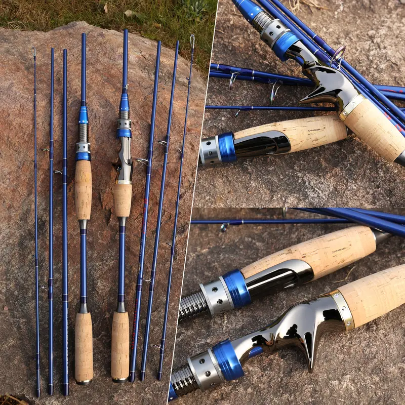 Sougayilang Carbon Fiber Blue Fishing Rod Stainless Steel - Temu United  Kingdom