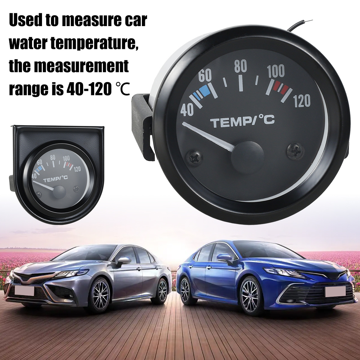 1 Universal Car Digital Gauge Water Temperature Voltage - Temu