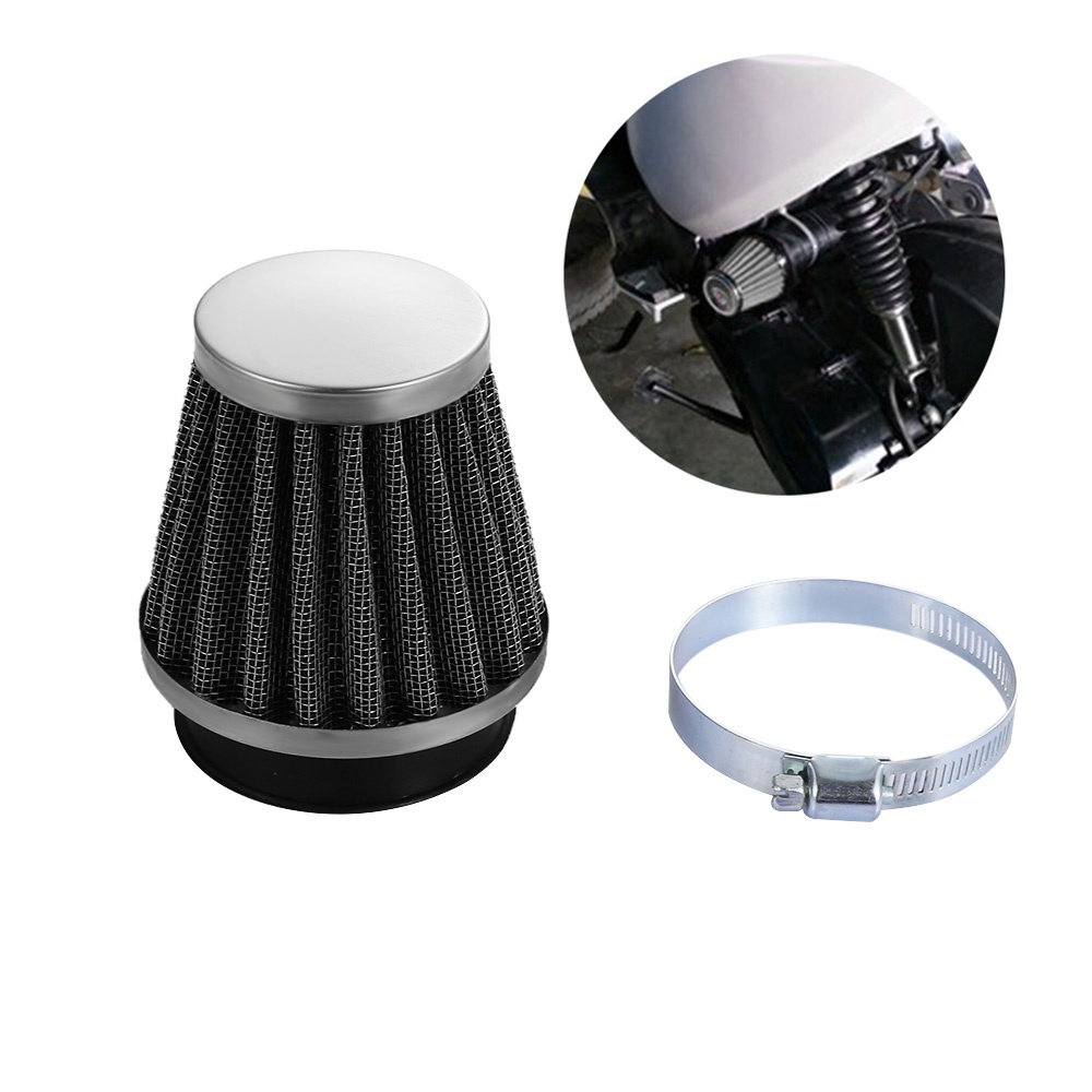 Mtsooning Luftfilter Intake Pod，Universal Doppelschicht Stahl Filter  Luftfilter für Motorrad ATV Dirt Pit Bike Go Kart 50-110cc 50mm :  : Auto & Motorrad