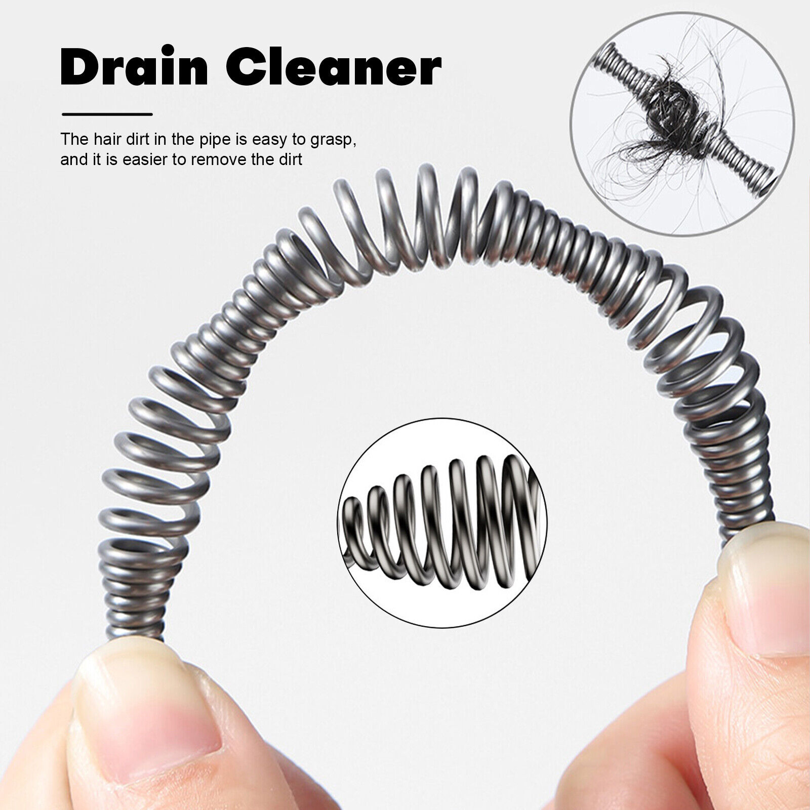 Drain Snake Clog Remover Hair Removal Cleaning Tool Plumbing Pipe