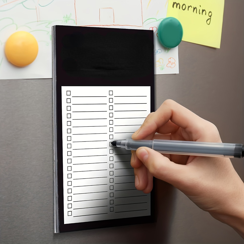 

1pc Magnetic Shopping List Notepad, Magnetic Sticky Note Pad, Fridge Stickers - Perfect For Shopping And To-do Lists!