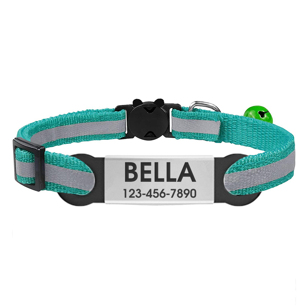 Collar para Gato (S, Amarillo), Collar para Gato con Campana Collar Airtag  para Gato Soporte para Etiqueta de Aire Impermeable Hebilla de Seguridad,  Collar para Gato antiestrangulamiento, Collar para Gato Personalizado Rojo