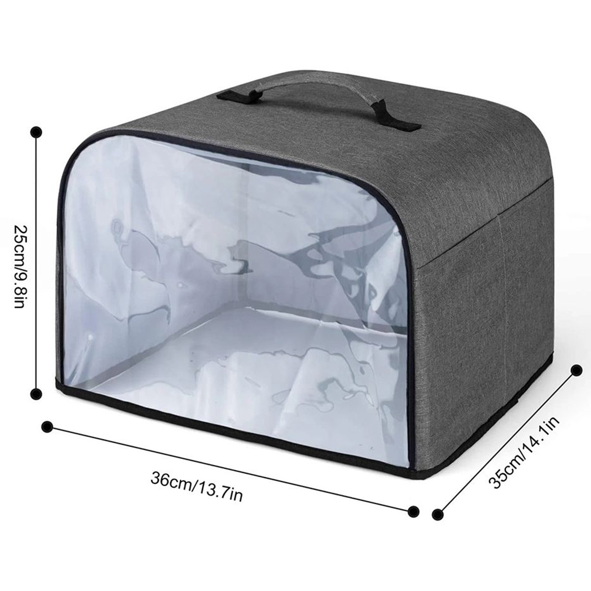 1pc dust cover for air fryer air fryer cover with storage pockets waterproof clear front panel compatible with   grill ag301 ag302 ag400 dust cover   small appliance dust covers 13 5 x 14 x 9 75 inch details 5