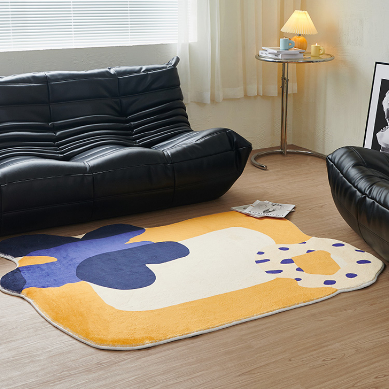 Yellow Living Room Rug, Bathroom Mat Children