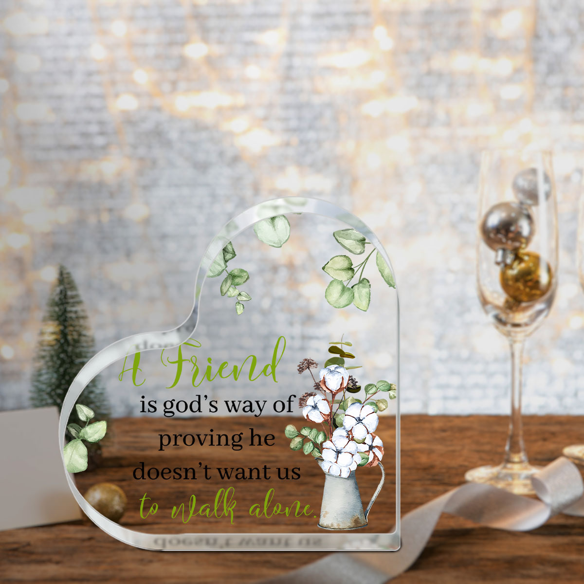 Home Decor Acrylic Gift Items With Glass, For Gifting Purpose