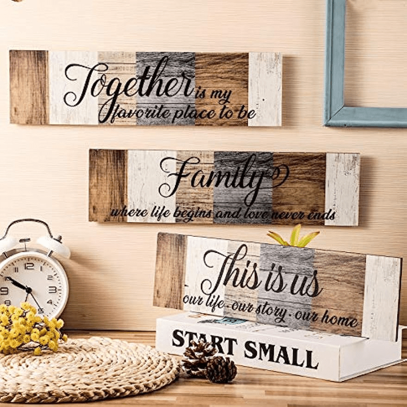 Wood Hanging Sign Kitchen Rules Wall Decor Wooden Rustic - Temu