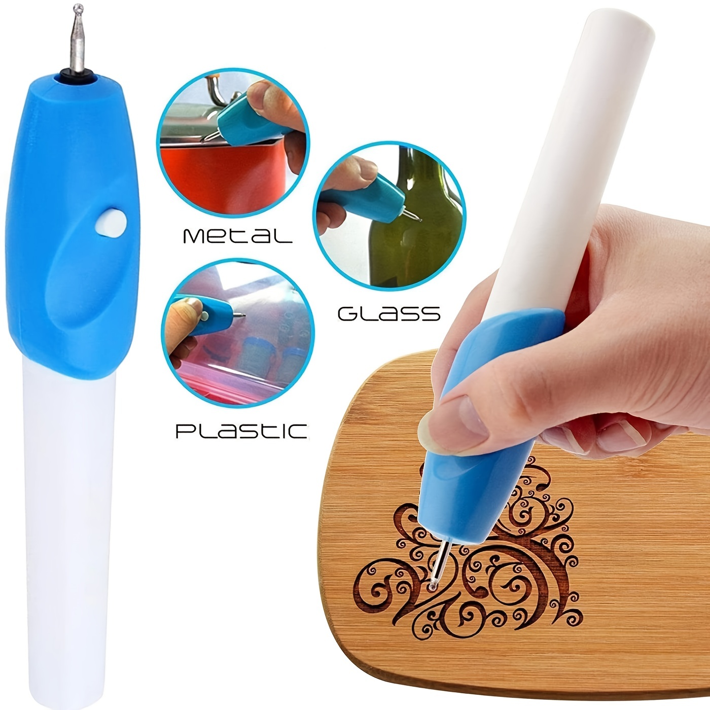 Engraving Pen with LED Light,USB Rechargeable Engraver Pen with