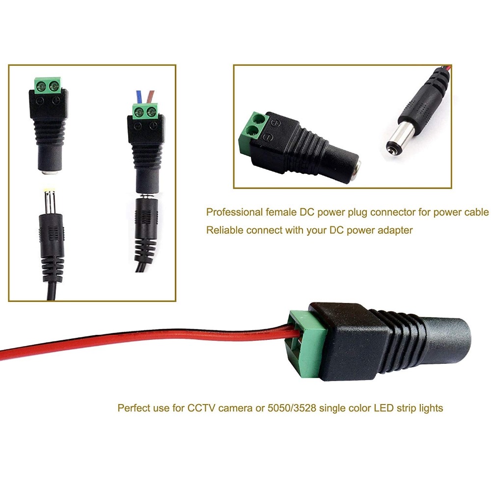 Connecteur de câble étanche LED mâle à femelle pour bandes