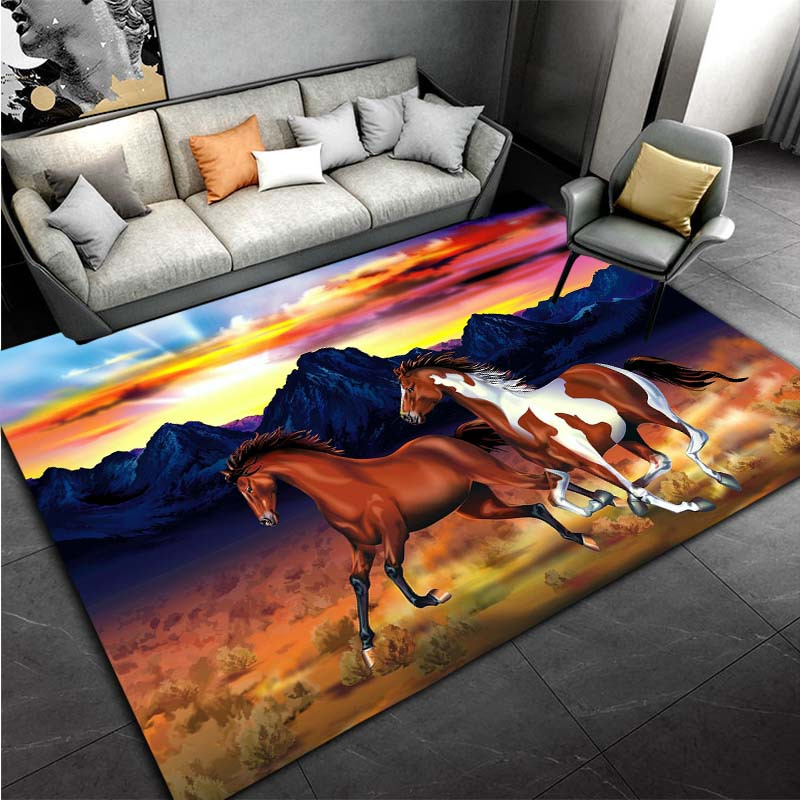 Horse Pack SW2023 Carpet, Area Rug, Large Floor Mat For Living Room Bedroom  Playroom