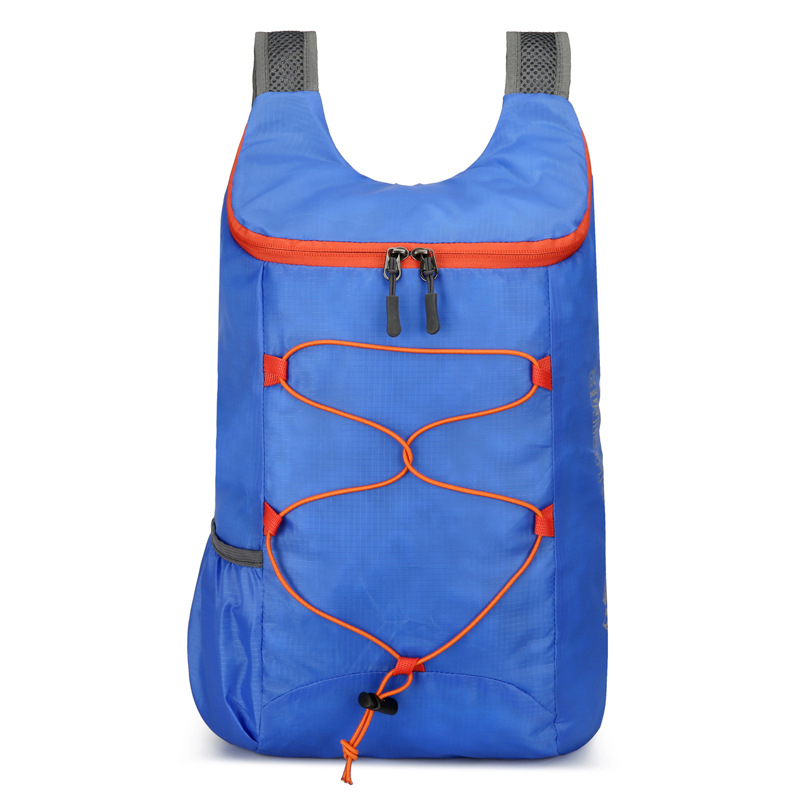 1pc Blue Foldable Backpack, Waterproof Storage Bag, Lightweight  Travel/hiking Backpack