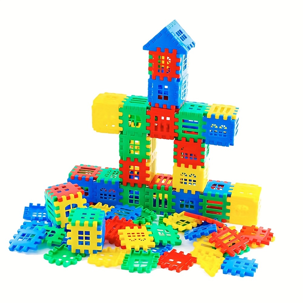 105-Piece Kids Builders Blocks w/ Storage Bag, Educational Toy Building Set