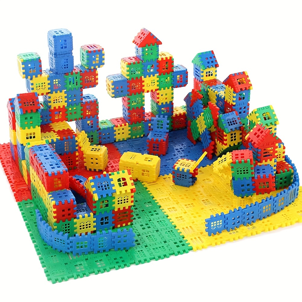 105-Piece Kids Builders Blocks w/ Storage Bag, Educational Toy Building Set