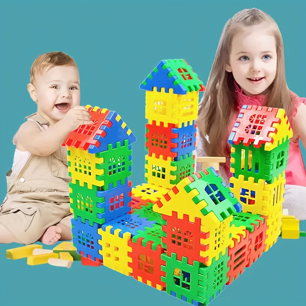 105-Piece Kids Builders Blocks w/ Storage Bag, Educational Toy Building Set