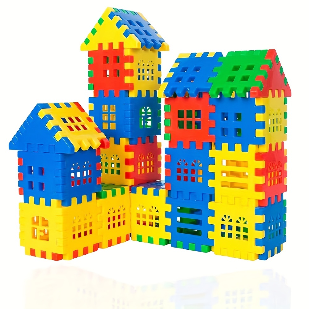 105-Piece Kids Builders Blocks w/ Storage Bag, Educational Toy Building Set